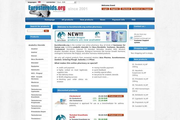 eurosteroids.org site used Tucows