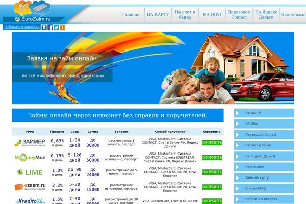 Kredit theme site design template sample