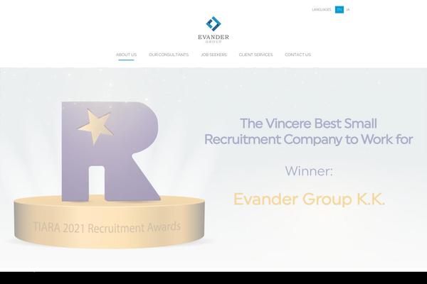 Evander theme site design template sample