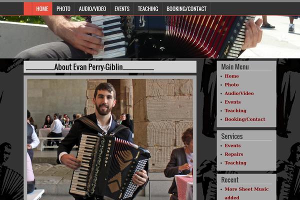SongWriter theme site design template sample