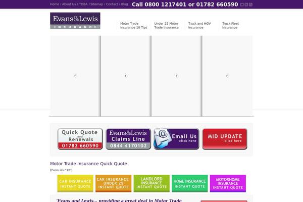 Evans theme site design template sample