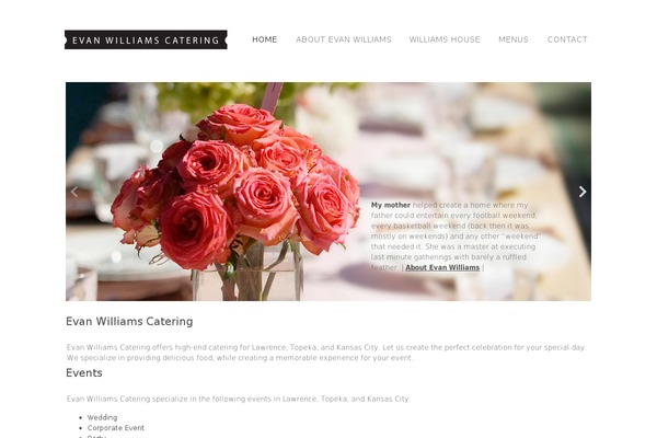 evanwilliamscatering.com site used Evanwilliamscatering