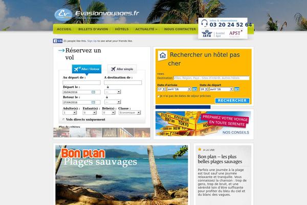 evasionvoyages.fr site used Webfolio