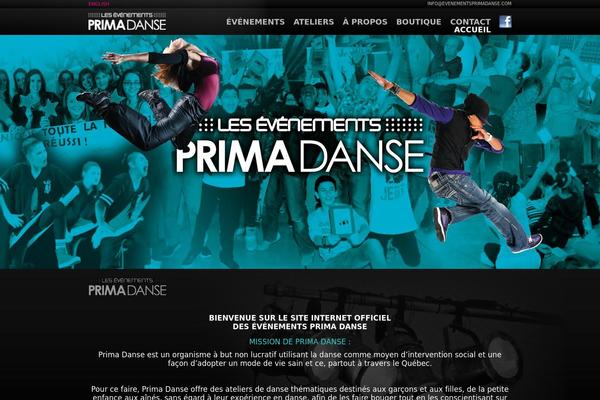 Prima theme site design template sample