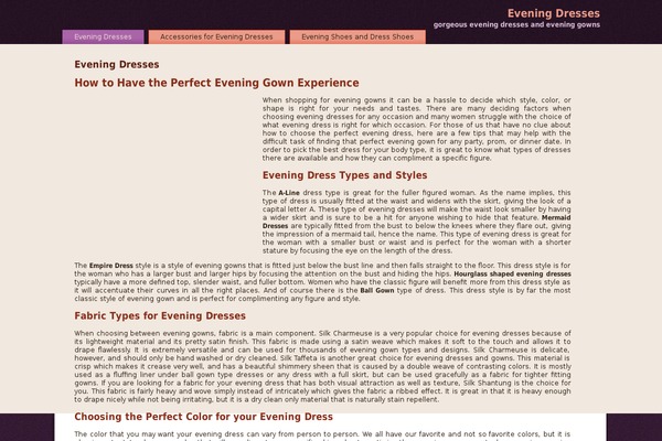 eveningdresses theme websites examples
