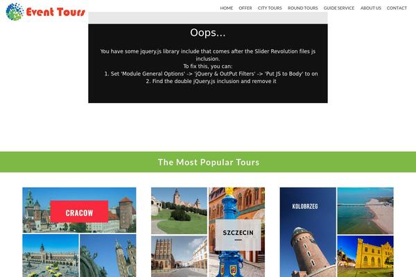 event-tours.com site used Eventtours