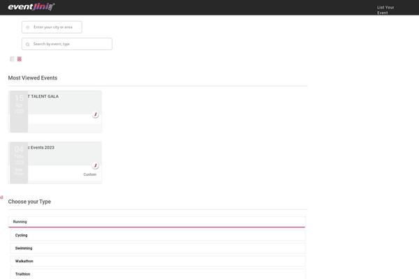 Event theme site design template sample