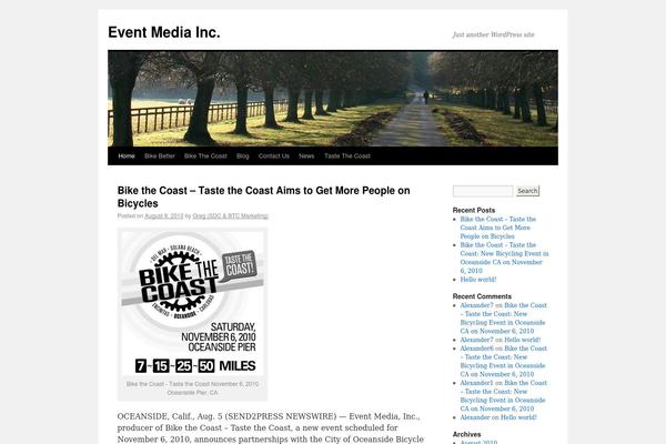 eventmediainc.com site used Twenty Ten