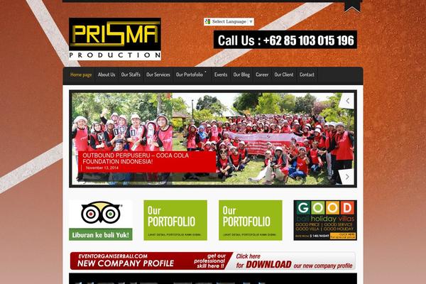 Prisma theme site design template sample