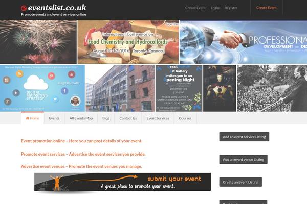 Site using Events-and-bookings plugin
