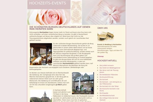 eventswelt.de site used Hochzeit