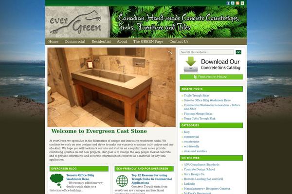 Evergreen theme site design template sample