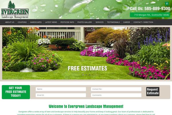 Evergreen theme site design template sample