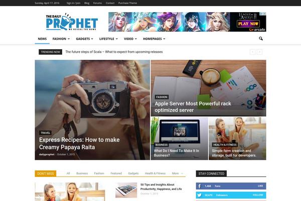 Newspaper theme site design template sample
