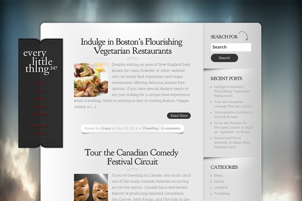 Memoir theme site design template sample