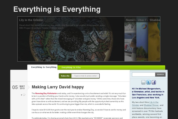 Typebased theme site design template sample