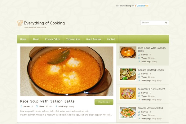 Petit theme site design template sample
