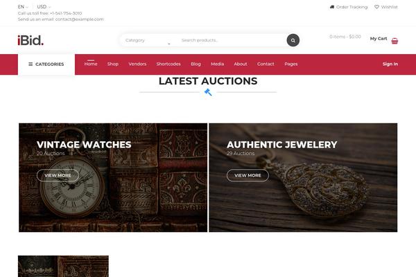 Site using Woocommerce-simple-auctions plugin