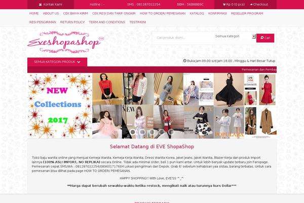 eveshopashop.com site used Lapax-2.0.1ad