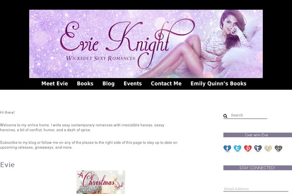 evie-knight.com site used Themify-elegant