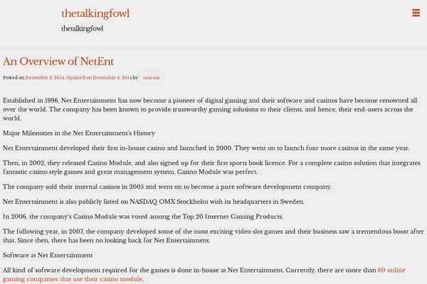 evile.co.uk site used thetalkingfowl