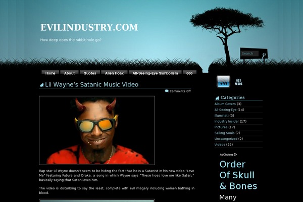 evilindustry.com site used Rabbit-hole-10