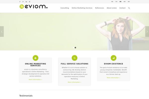 Enfold theme site design template sample