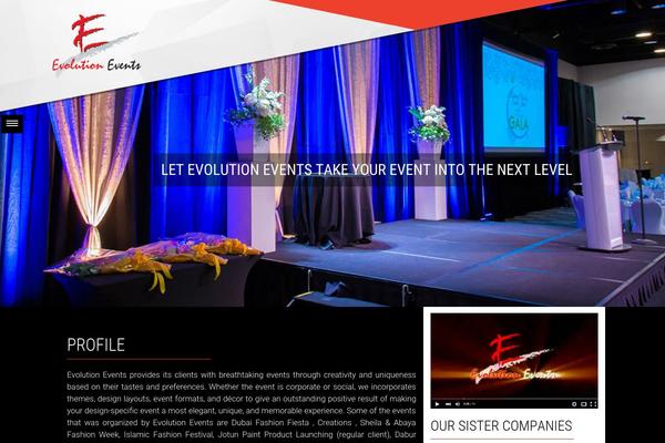 Evolution theme site design template sample
