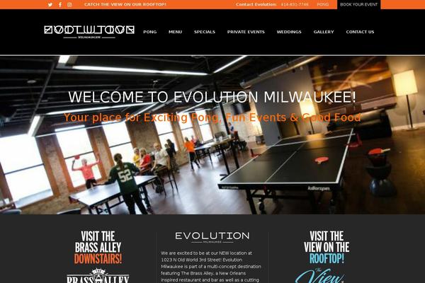 Evolution theme site design template sample