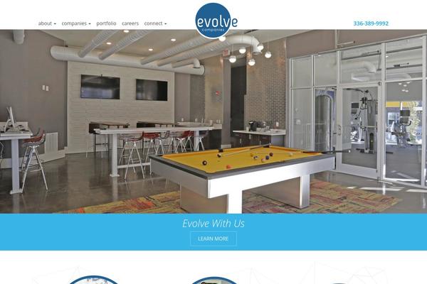 evolve theme site design template sample