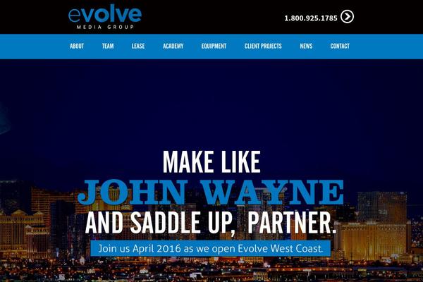 evolve theme site design template sample