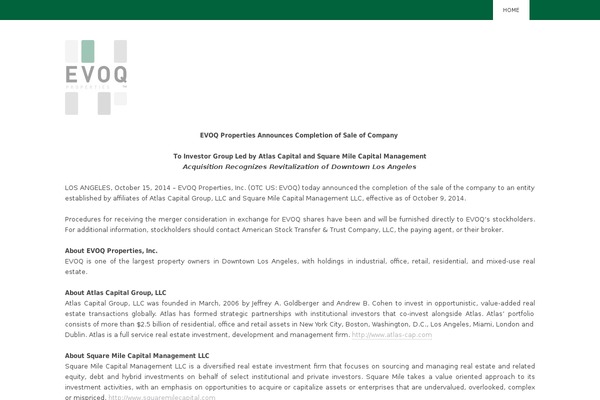 evoqproperties.com site used Europa