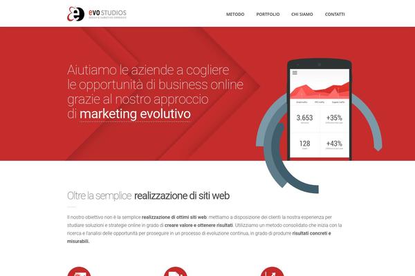Evo theme site design template sample
