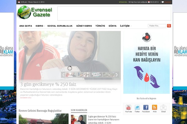 evrenselgazete.com site used Biggest News Free