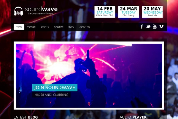Soundwave theme site design template sample