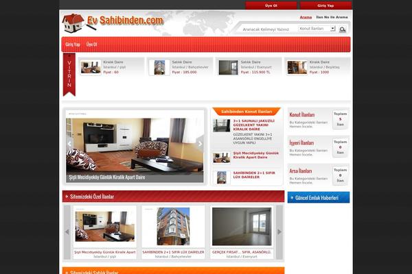 Emlak theme site design template sample