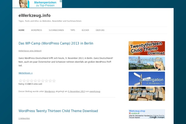 WordPress website example screenshot