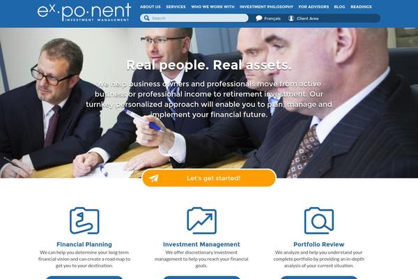 Exponent website example screenshot