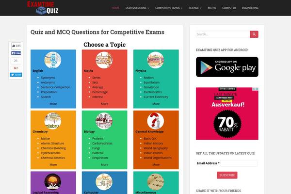 Site using Wp-Pro-Quiz plugin