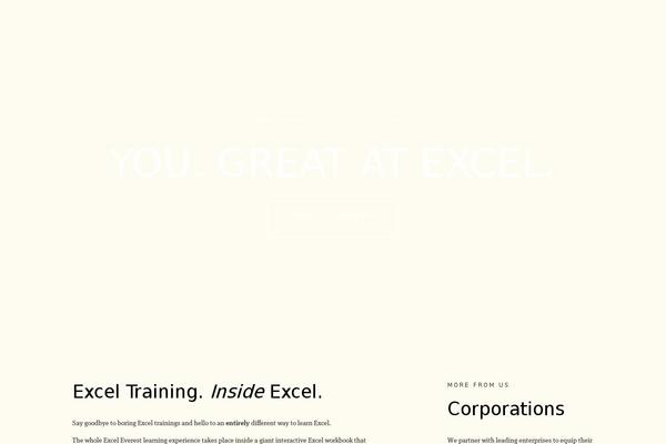 Excel theme site design template sample