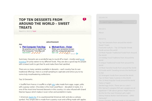 excellent-eats.com site used Float