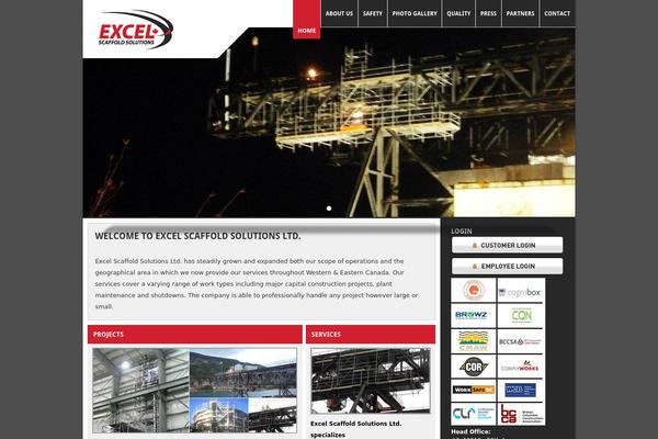 Excel theme site design template sample