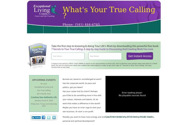 exceptionallivingcoach.com site used Sapian