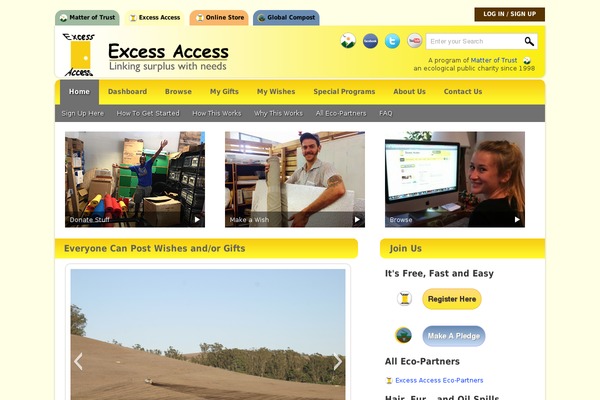 excessaccess.org site used Matteroftrust