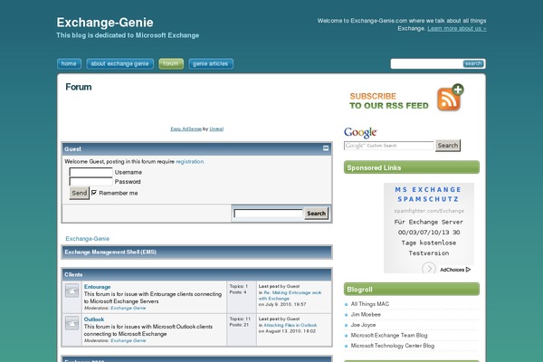 exchange-genie.com site used Vistalicious