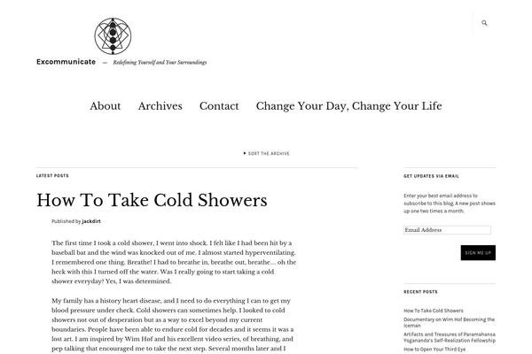 excommunicate.com site used Didone-wpcom