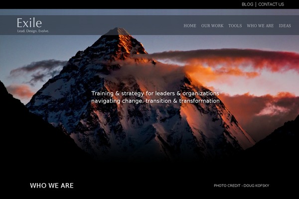 exileleadership.com site used Foundationpress-exile