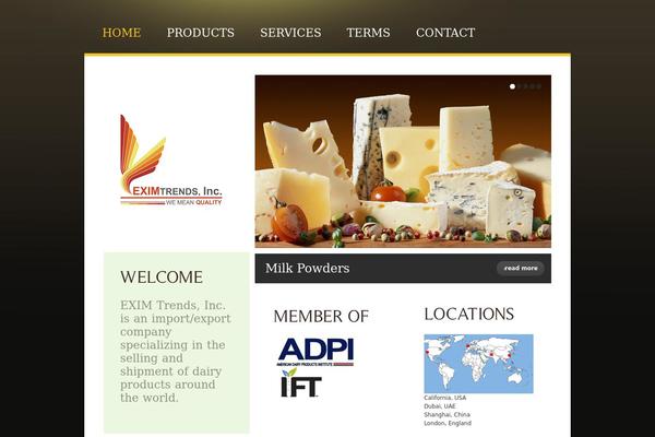 eximtrends.com site used Theme1369