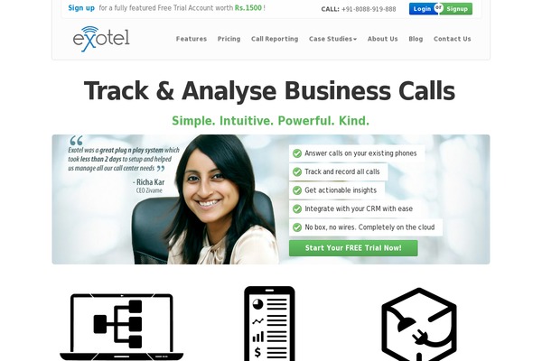 exotel.in site used Exotel