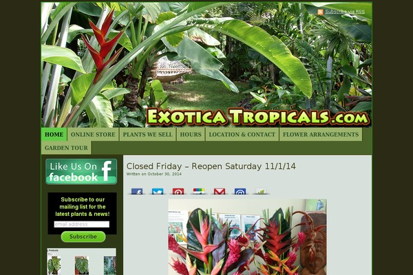 exoticatropicals.com site used Headway-2015